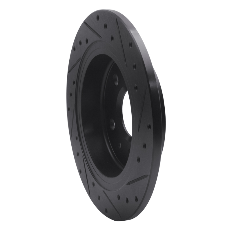 Buick Regal Brake Rotor (1) - Rear Left - R1 Concepts - Drilled & Slotted - Black - `11-`16